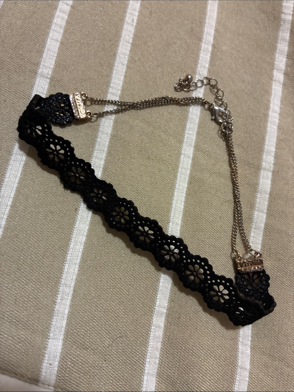 Black Floral Lace Choker Necklace